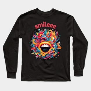 Smile Shirt ,Positive Vibes,Smiley Gesicht,süßes T-Shirt,Happy Shirt Long Sleeve T-Shirt